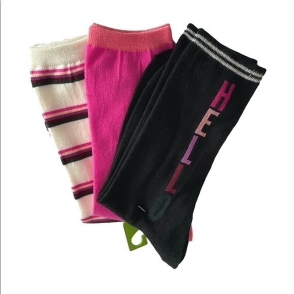 Kate Spade Hello Stripe 3 Pack Socks NWT